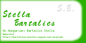 stella bartalics business card